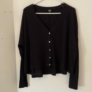 wild fable black button up sweater